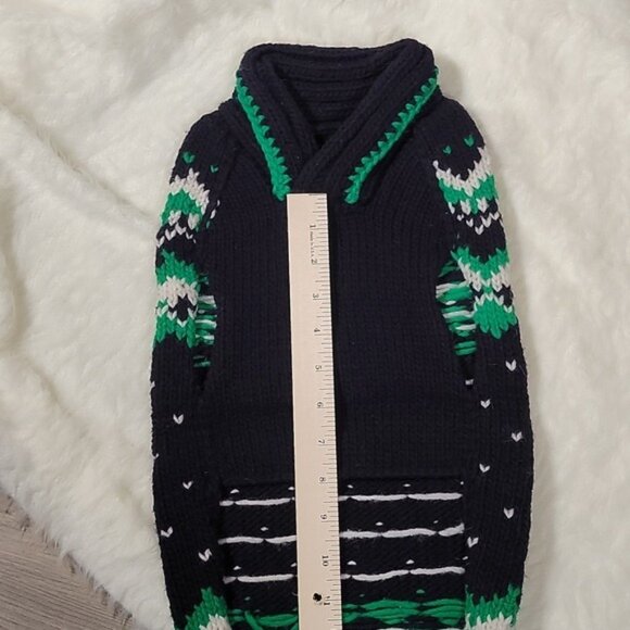 NWOT Handmade Alpine Fair Isle Wool Dog Sweater M - Picture 8 of 9